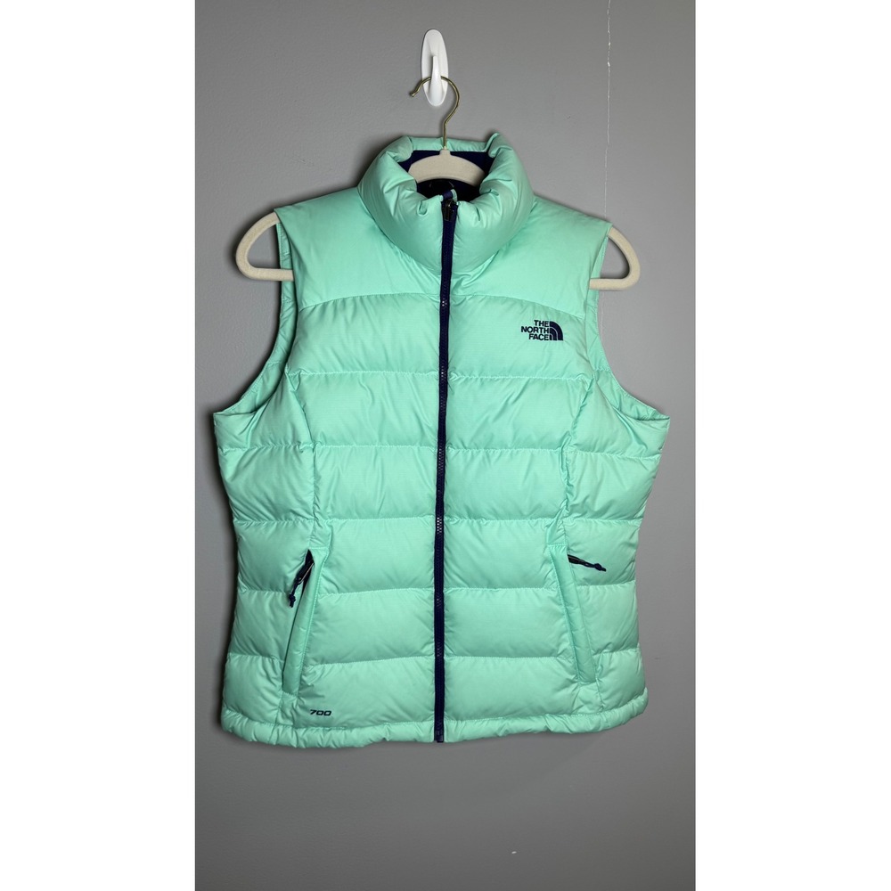 The North Face Womens Nuptse 700 Down Puffer Vest Mint Green Medium PC 651642